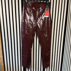 New SPANX Burgandy-Brown Leggings Sz Med